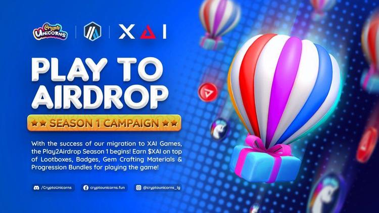 airdrops for Crypto Unicorns Season 1 Play-to-Airdrop