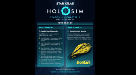 airdrops for Star Atlas - HOLOSIM - Season 1 / Chapter 1