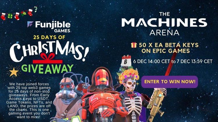 airdrops for Funjible Games X The Machines Arena Christmas Advent Calender Giveaway